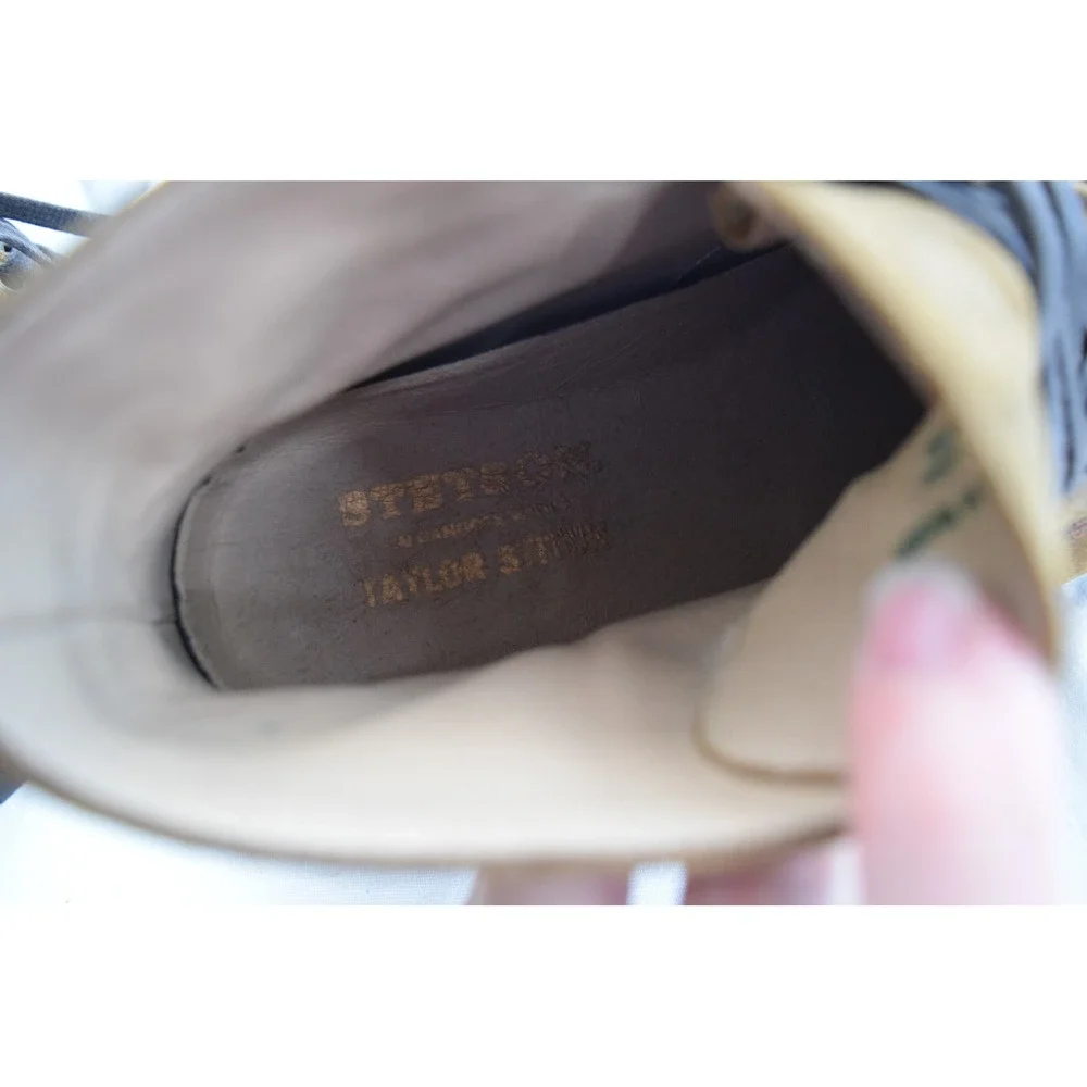 Taylor Stitch X Stetson Moto Boot 9 Brown Suede Weatherproof Cap Toe Men Work